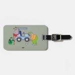 Personalized Walrus Golf Penguin Caddie Luggage Tag