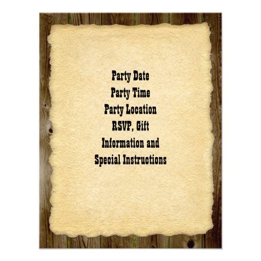 Personalized Wanted Poster, Birthday Bandit Custom Invites