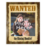 Personalized Wanted Poster, Large Photo w/Text