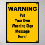 Personalized Warning Sign Print