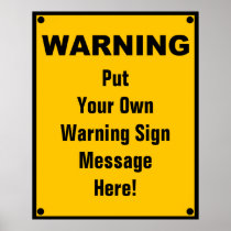 Personalized Warning Sign Print