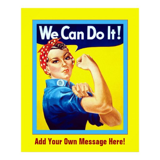 Personalized We Can Do It! Vintage Poster Zazzle