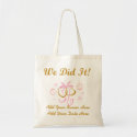 Personalized We Did It Wedding Tote Bag bag