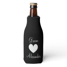 Personalized wedding bottle cooler for groomsmen