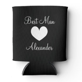Personalized wedding can cooler for best man groom