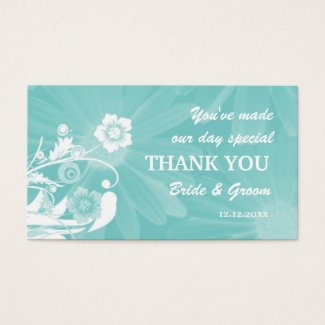 Personalized Wedding Favor Gift Tags : : Aqua Gree profilecard
