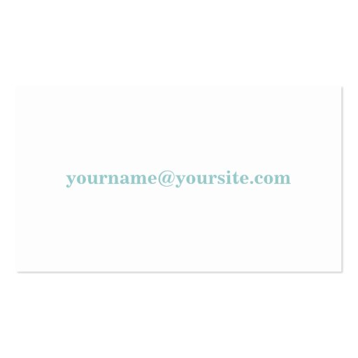 Personalized Wedding Favor Gift Tags- Aqua Green Business Card Templates (back side)