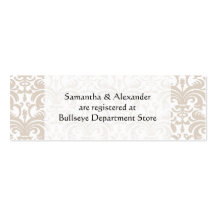 Personalized Wedding Gift Registry Cards Insert Business Card Template