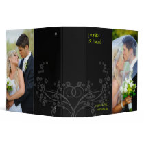 Personalized Wedding Photo Album Binder In Black
