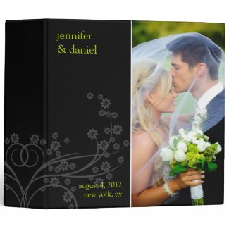 Personalized Wedding Photo Album Binder In Black