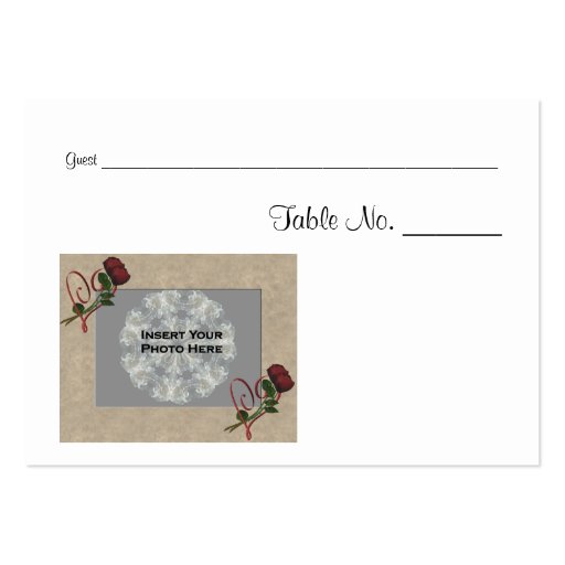 Personalized Wedding Photo Table Place Cards #1 Business Card
