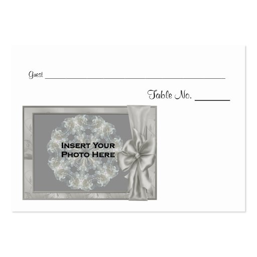 Personalized Wedding Photo Table Place Cards #3 Business Card Template (front side)
