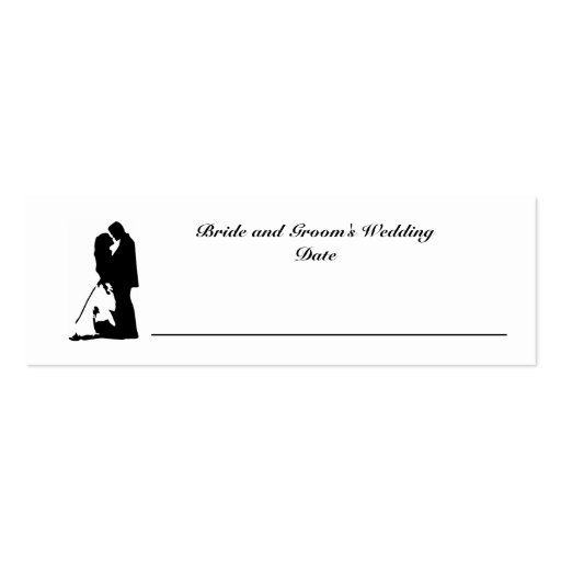 Personalized Wedding Place Card Business Card Template (front side)