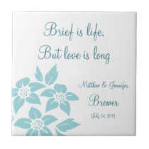 Personalized Wedding Tile Gift & Keepsake w/ Text