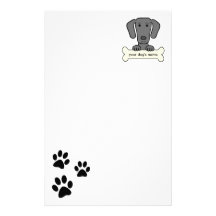 Personalized Weimaraner Customized Stationery