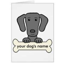 Personalized Weimaraner Greeting Card