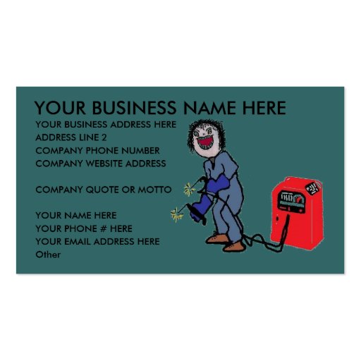 Personalized Welder Business Card
