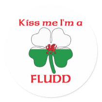 Personalized Welsh Kiss Me I'm Fludd stickers
