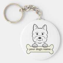 Personalized Westie Key Chains