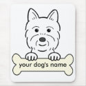 Personalized Westie mousepads