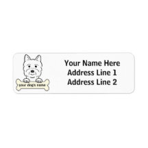 Personalized Westie Return Address Label