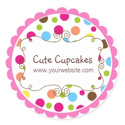 Personalized Whimsy Polka Dot Stickers