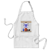 Personalized white Blue Basketball Jersey Apron