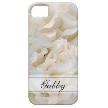 Personalized White Floral iPhone 5 Case-Mate