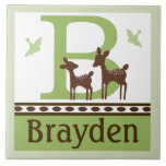 Personalized Willow Deer Letter Name Tile