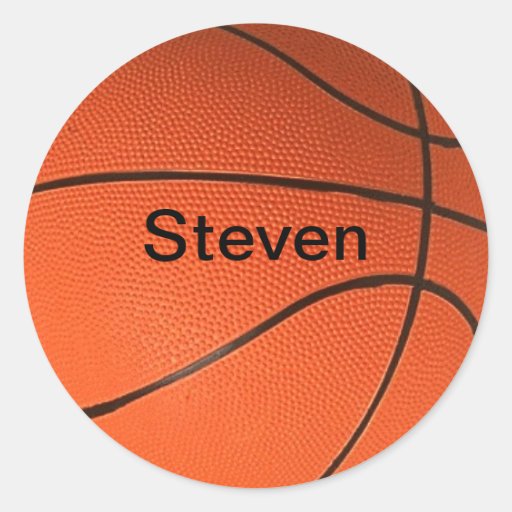 Personalized with Your Name Basketball Sticker Zazzle