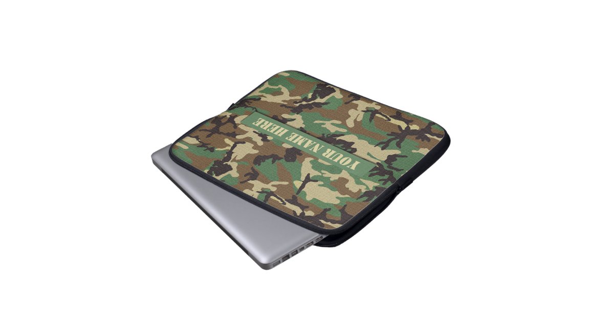 Personalized Woodland Camouflage Laptop Sleeve Zazzle