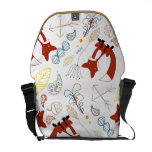 Personalized Woodland Fox Woodland Acorn Leaf messenger bags