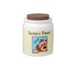 Personalized "Woof" Doggy Treats Jar candy jars