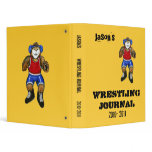 Personalized Wrestling Journal 3 Ring Binders