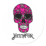 Personalized XOXO Forever - Skull Sticker on White