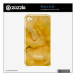 Personalized Yellow Rose iPhone 4/4S Skin iPhone 4S Skin