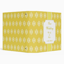 Personalized Yellow Wedding Binder