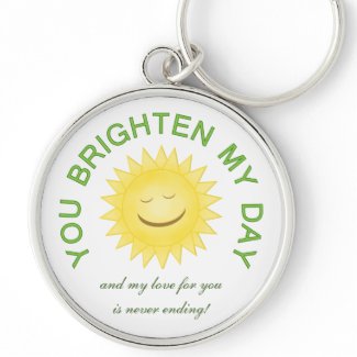 Personalized: Your Brighten My Day Keychain keychain