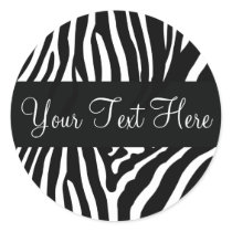 Personalized Zebra Envelope Sticker Seal
