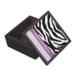 Personalized Zebra Polka Dots Jewelry Box Premium Keepsake Box