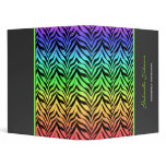 Personalized Zebra Trimmed Binder