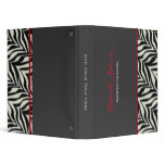 Personalized Zebra Trimmed Binder