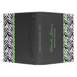 Personalized Zebra Trimmed Binder