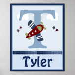 Personalized Zoom Along Airplane Poster