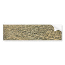 Perspective map of Texarkana Texas and Arkansas Bumper Stickers