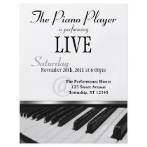 Perspective Piano Keys Performance Announcement Flyers