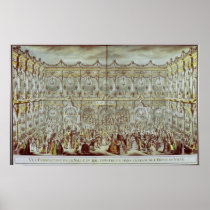 Perspective view of the ballroom constructed print
