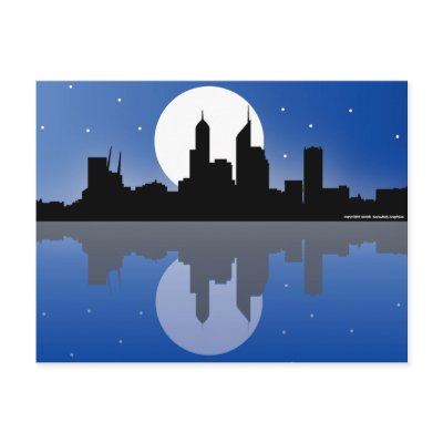 Perth Western Australia Cityscape Postcard by screwballgraphics