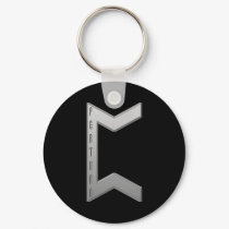 Pertho Rune grey keychains by JKcoder Pertho Rune grey keychains