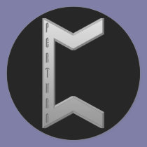 Pertho Rune grey stickers
